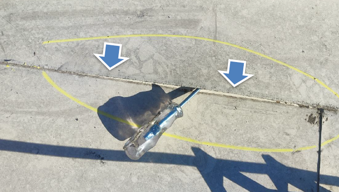 Micro damage detected on membrane surface